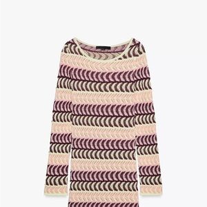 Zara Textured Knit Mini Dress - worn once & perfect condition